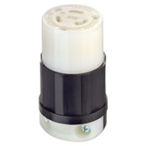 Leviton Black & White® Locking Connectors 20 A 250 V 2P3W L6-20R Uninsulated Black & White® Dry Location