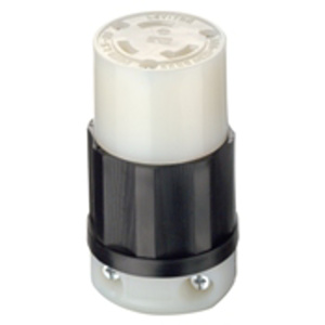 Leviton Black & White® Locking Connectors 30 A 125 V 2P3W L5-30R Uninsulated Black & White® Dry Location