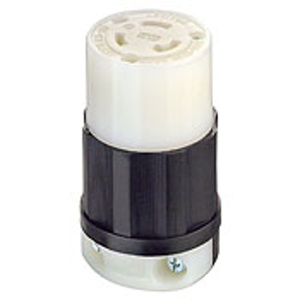 Leviton Black & White® Locking Connectors 20 A 125 V 2P3W L5-20R Uninsulated Black & White® Dry Location