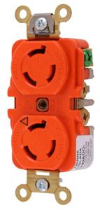 Hubbell Wiring Locking Duplex Receptacles 15 A 250 V 2P3W L6-15R Twist-Lock®