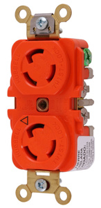 Hubbell Wiring Locking Duplex Receptacles 15 A 125 V 2P3W L5-15R Twist-Lock®