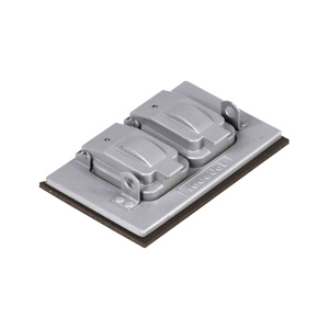 ABB Thomas & Betts Dry-Tite® CCD Series Weatherproof Outlet Box Covers Aluminum Die Cast 1 Gang Silver