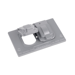 ABB Thomas & Betts Weatherproof Outlet Box Covers Duplex Receptacle 1 Gang Gray