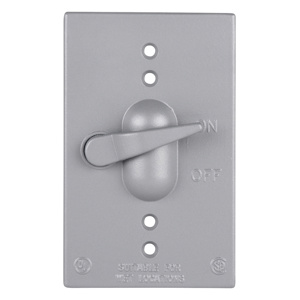 ABB Thomas & Betts Dry-Tite® CCT Series Weatherproof Outlet Box Covers Aluminum Die Cast 1 Gang Silver