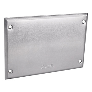 ABB Thomas & Betts Weatherproof Outlet Box Covers Blank 3 Gang Gray