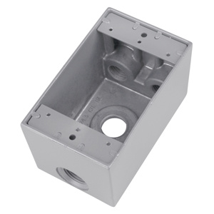 ABB Thomas & Betts Red Dot IH Series Single Gang Weatherproof Outlet Boxes 2-5/8 in Metallic 1 Gang 1/2 in