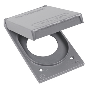 ABB Thomas & Betts FS / FD Series Weatherproof FS / FD Device Covers Aluminum Die Cast 1 Gang Silver