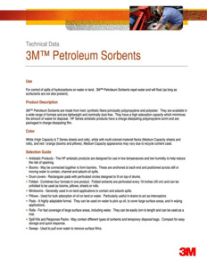 3M Petroleum Sorbent Pads