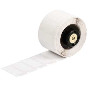 Brady Self-laminating Self-extinguishing Tedlar Wire and Cable Labels 1 in H x 1 in W Polyvinylflouride Clear/White