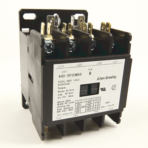 Rockwell Automation 400-DP Series Non-reversing Definite Purpose Contactors 30 A 3 Pole 480 VAC
