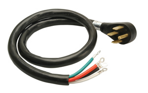 Southwire Range Cords (2) 8 AWG, (2) 6 AWG 4 ft Black