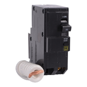Square D QO™ Series GFCI Molded Case Plug-in Circuit Breakers 50 A 120/240 VAC 10 kAIC 2 Pole 1 Phase