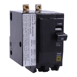 Square D QOB Series Shunt-trip Molded Case Bolt-on Circuit Breakers 50 A 120/240 VAC 22 kAIC 2 Pole 1 Phase