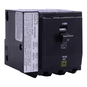 Square D QOB Series Shunt-trip Molded Case Bolt-on Circuit Breakers 25 A 120/240 VAC 10 kAIC 3 Pole 3 Phase