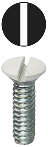 Dottie Carbon Steel Slotted Oval Head Wall Plate Screws 32 TPI #6 1/2 in Painted White