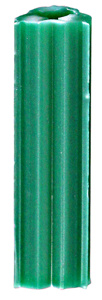 Dottie 200 Series Ribbed Tubular Plastic Anchors #10, #12 1.00 in Polyethylene