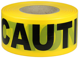 Dottie Barricade Tape Black on Yellow 3 in x 1000 ft Caution