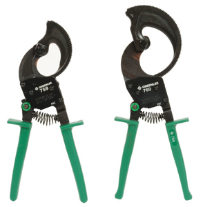 Emerson Greenlee 760 Compact Ratchet Cable Cutters Aluminum 1000 kcmil, Communication Cable 1-3/4", Copper 1000 kcmil