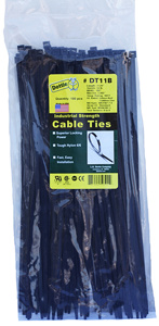 Dottie Cable Ties Locking 11-1/4 in Plenum Rated Black Weather-resistant