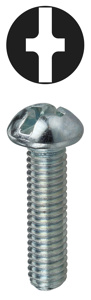 Dottie Carbon Steel Phillips/Slotted Round Head Machine Screws 32 TPI #6 1-1/4 in Zinc-plated
