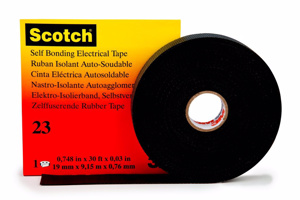 3M 23 Series Rubber Splicing Tape 2 in x 30 ft 30 mil Black