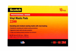 3M Scotch® 2200 Series Vinyl Mastic Tapes Black Mastic 4 in 6.50 in