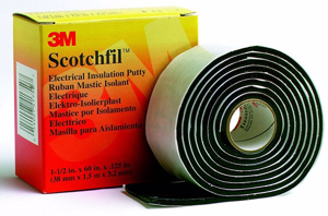 3M Scotchfil Series Electrical Tape 1-1/2 in x 60 in 125 mil Black
