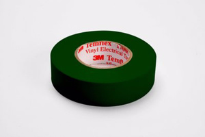 3M 1700 Series Vinyl Electrical Tape 3/4 in x 66 ft 7 mil Green