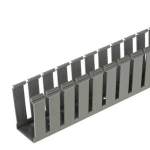 Panduit Panduct® Type G Wide Slot Wire Duct 1-1/2 in x 3 in x 6 ft Light Gray Cover Not Included