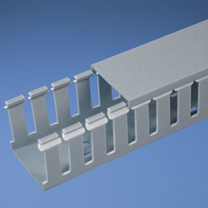 Panduit Panduct® Type G Wide Slot Wire Duct 4 in x 2 in x 6 ft Light Gray Cover Not Included