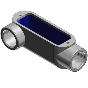 ABB Thomas & Betts Form 8 Type LR Conduit Bodies Malleable Iron 3/4 in No Cover or Gasket