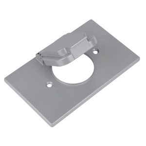 ABB Thomas & Betts Dry-Tite® CCS Series Weatherproof Outlet Box Covers Aluminum Die Cast 1 Gang Silver