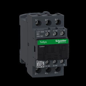 Square D LC1D TeSys Deca Series IEC Contactors 25 A 3 Pole 24 VDC