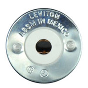Leviton 517 Series Fixed Stationary Lampholders Fluorescent Single Pin White<multisep/>White