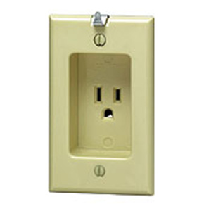 Leviton 688 Series Single Receptacles 15 A 125 V 2P3W 5-15R Residential Ivory