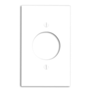 Leviton Standard Round Hole Wallplates 1 Gang 1.60 in White Nylon Device