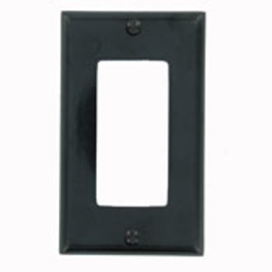 Leviton Standard Decorator Wallplates 1 Gang Black Thermoset Plastic Device