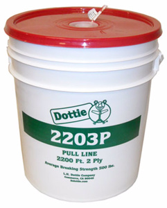 Dottie 2203P Pull Line Dispensing Pails 2200 ft Polyester