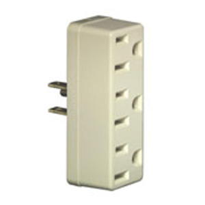 Leviton 697 Series Single to Triple Outlet Adapters Single to Triple 125 V 15 A