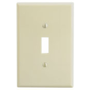 Leviton Oversized Toggle Wallplates 1 Gang Ivory Thermoset Plastic Device