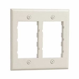 Panduit Standard Modular Frame Plates 2 Gang Off-white ABS Plastic Box