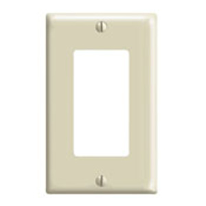 Leviton Standard Decorator Wallplates 1 Gang Ivory Thermoset Plastic Device