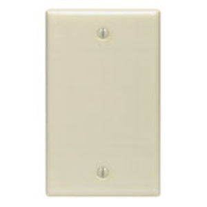 Leviton Standard Blank Wallplates 1 Gang Ivory Thermoset Plastic Box