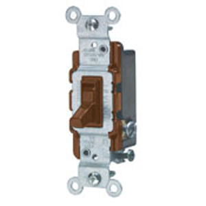 Leviton 3-Way, SPST Toggle Light Switches 15 A 120 V Brown
