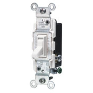 Leviton 3-Way, SPST Toggle Light Switches 15 A White 120 V