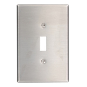 Leviton Oversized Toggle Wallplates 1 Gang Stainless Steel 302 Stainless Steel Device