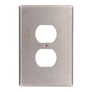 Leviton Oversized Duplex Wallplates 1 Gang Stainless Steel 302 Stainless Steel Device