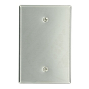 Leviton Oversized Blank Wallplates 1 Gang Stainless Steel 430 Stainless Steel Box