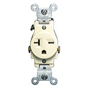 Leviton 5821 Series Single Receptacles 20 A 250 V 2P3W 6-20R Commercial Brown