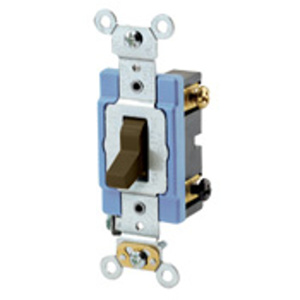 Leviton 3-Way, SPST Toggle Light Switches 15 A 120/277 V No Illumination Brown<multisep/>Brown